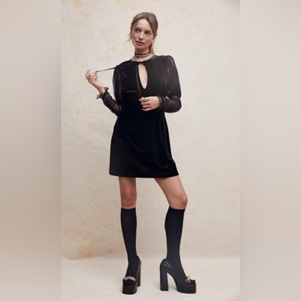 NWT velvet and lace Free People mini